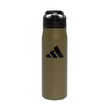 Garrafa Metálica Adidas com canudo - 0,6 Litros VERDE/PRETO