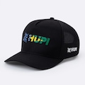 Boné Adulto HUPI Brasil Aba Curva PRETO