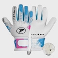 Luva de Futebol Poker Profissional Infinity II Unissex BRANCO/ROSA