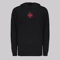 Blusão de Moletom Masculino do Vasco 2025 Kappa Viagem PRETO