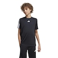 Camiseta Adidas Trian Essentials Três Listras Infantil Masculina PRETO