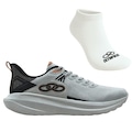 Tênis Masculino Olympikus Zex 2 + 1 Par de Meia BRANCO/PRETO