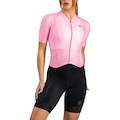 Macaquinho Ciclismo Feminino Free Force Training Bloom Gel PRETO/ROSA