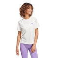 Camiseta Feminina Adidas Lounge Verbiage OFF WHITE