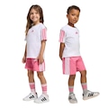 Conjunto Camiseta + Shorts Infantil adidas Essentials BRANCO/ROSA
