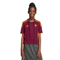 Camisa AS Roma I 25/26 Infantil Adidas VINHO/LARANJA