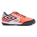 Chuteira Society Umbro Pro 5 Bump Club - Adulto CORAL/PRETO
