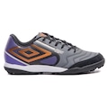 Chuteira Society Umbro Pro 5 Bump Club - Adulto CINZA ESC/ROXO