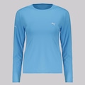 Camiseta Puma Manga Longa UV50+ Feminina AZUL
