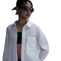 Camisa Nike Sportswear Chill Poplin Feminina BRANCO