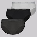 Kit 3 Cuecas Slip Mash Algodão Masculinas BRANCO