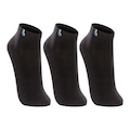 Meia Cano Curto Lupo com 3 Pares Unissex PRETO