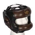 Head Guard Capacete de Boxe MKS Vintage Full Face Nose Protection MARROM