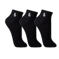 Meia Cano Curto Lupo com 3 Pares Unissex PRETO