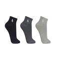 Meia Cano Curto Lupo com 3 Pares Unissex MESCLADO
