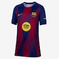 Camisa Barcelona I 2025/26 Torcedor Pro Nike Infantil AZUL/VINHO