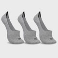 Meia Ultra Invisível Olympikus Feminina com 3 Pares CINZA