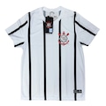 Camisa Coimbra Corinthians Fitness Listrada Branca - Infantil BRANCO/PRETO