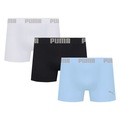Kit 3 Cuecas Puma Boxer Sem Costura Masculina BRANCO/AZUL
