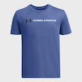 Camiseta Infantil Under Armour Logo Wordmar Short Sleeve AZUL