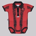 Body FutFanatics Polo do Flamengo Listrado Infantil VERMELHO