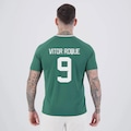 Camisa FutFanatics do Palmeiras Vitor Roque 9 Alviverde Masculina BRANCO