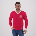 Camisa Manga Longa FutFanatics Internacional Retrô 1975 Masculina VERMELHO