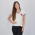 Camisa FutFanatics Vasco 1974 Jacquard Feminina BRANCO
