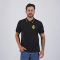 Camisa Polo Internacional Ouro FutFanatics Masculina PRETO