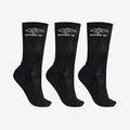 Meia Cano Longo Unissex Umbro Tripack Unisex PRETO