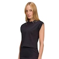 Camiseta Regata Feminina Alto Giro Muscle Malha PRETO