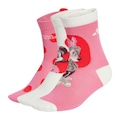 Kit Meia Infantil adidas Minnie Disney - 3 Pares ROSA/BRANCO