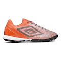 Chuteira Society Adulto Umbro Gravity LARANJA/CINZA