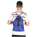 Opção de cor AZUL de Mochila Boxing Glove Bag MKS com Cordão para transporte de Luvas