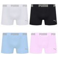 Cueca Puma Boxer Sem Costura - 4 unidades - Masculina PRETO