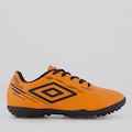 Chuteira Umbro Brave Society Infantil LARANJA