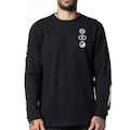 Camiseta Masculina RVCA Manga Longa Ruotolo Stack WT24 PRETO