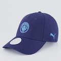 Bone Aba Curva Manchester City Ess Cap Puma Unissex AZUL ESCURO