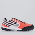 Chuteira Society Umbro Pro 5 Bump Club - Adulto CORAL/PRETO