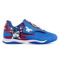 Chuteira Futsal Infantil Dray Marvel sem Cadarço AZUL ESC/VERMELHO