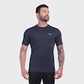 Camiseta de Corrida Mizuno Focus Stamp 2 Masculina AZUL