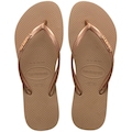 Chinelo De Dedo Havaianas Slim Logo Metallic Feminino 12