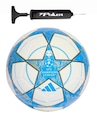 Kit Bola de Futebol de Campo Adidas UCL Champion League Training + Bomba de Ar Preta BRANCO/AZUL