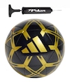 Kit Bola de Futebol de Campo Adidas Starlancer Club + Bomba de Ar PRETO/OURO