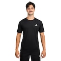 Camiseta Masculina Adidas Own The Run 3 Listras PRETO/BRANCO