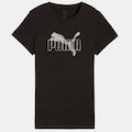 Camiseta Puma Feminina Essentials Logo Lab Algodão PRETO