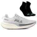 Tênis Fila Racer Speedzone Feminino + Par de Meias Performance BRANCO