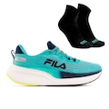 Tênis Fila Racer Speedzone Feminino + Par de Meias Performance AZUL/AZUL ESC