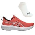 Kit Masculino Tênis ASICS GT-1000 14 E Meia VERMELHO/PRETO