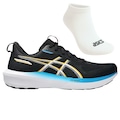 Kit Masculino Tênis ASICS GT-1000 14 E Meia PRETO/AZUL CLA